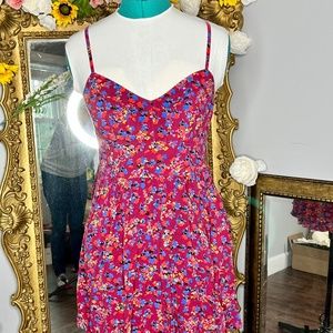 Express Burgundy Floral Sundress